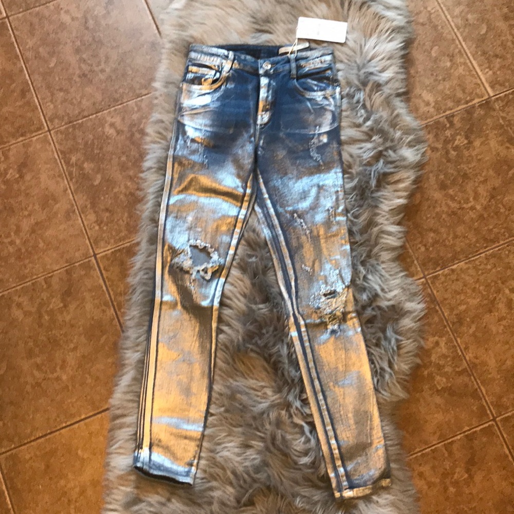 High waist skinny jeans